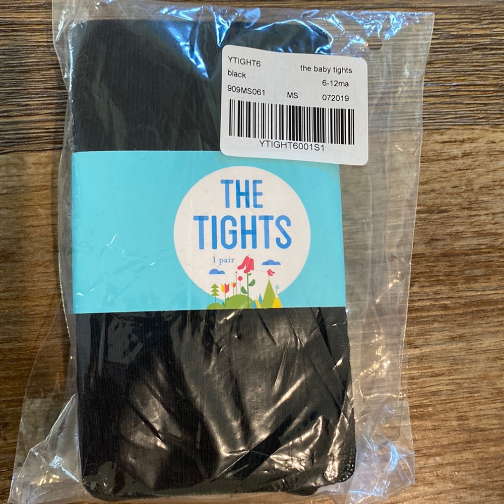 NWT primary brand black baby tights 6-12m